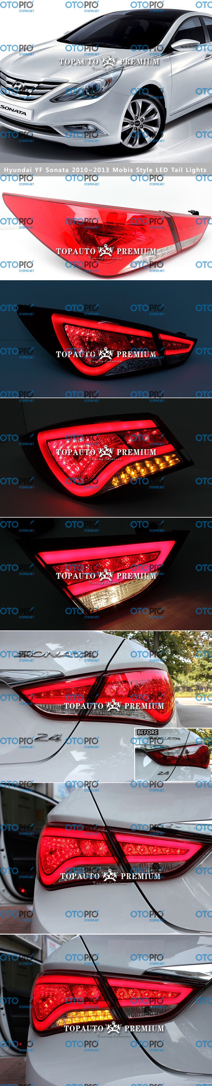 Đèn hậu LED nguyên bộ Mobis cho xe Hyundai Sonata 2013