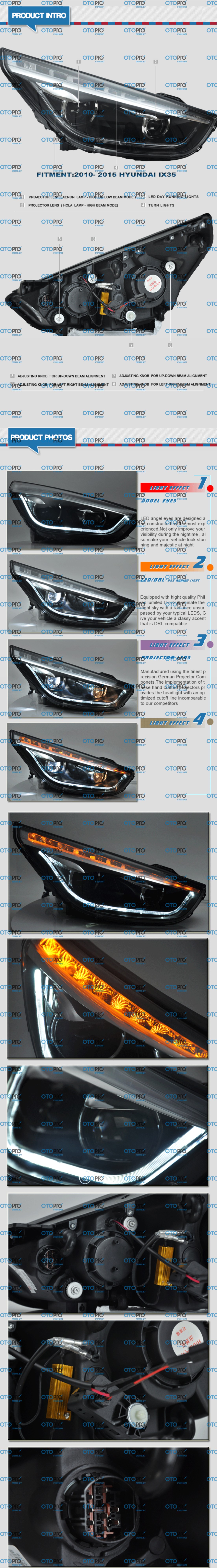Hình ảnh Đèn pha độ LED nguyên bộ cho xe Hyundai Tucson 2010-2015