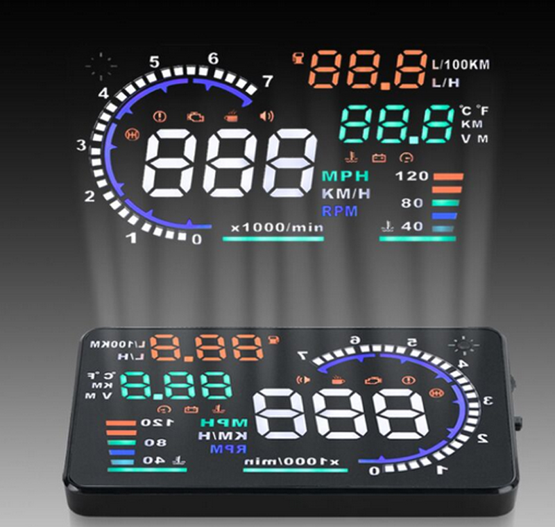 Bộ hiển thị tốc độ trên kính lái HUD A8 cho xe Vios 2008-2013